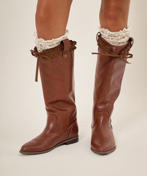 tinajojun ウエスタンブーツ オリジナル刺繍 ウエスタンブーツ TINA