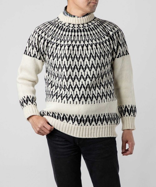 Guernsey Woollens セーター ニット GUERNSEY WOOLLENS ICEMAN TWOTONE