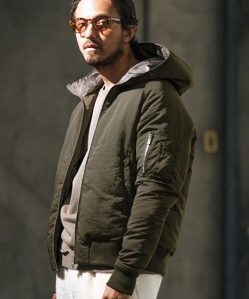 wjk reluxe ma1 ma-1 mj10062-washer nylon Thinsulate hooded MA-1