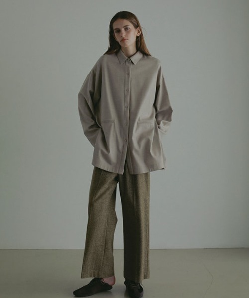 ETRE TOKYO（エトレトウキョウ） ブラウス シャツ ハイカウントフラノ