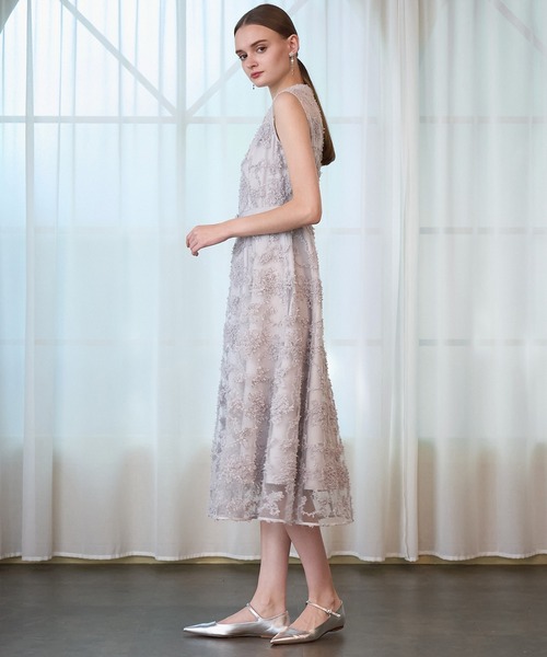 ANAYI（アナイ） ワンピース スノーフレークチュールノースリ