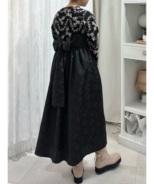 merry jenny（メリージェニー） ワンピース バックリボンジャガード