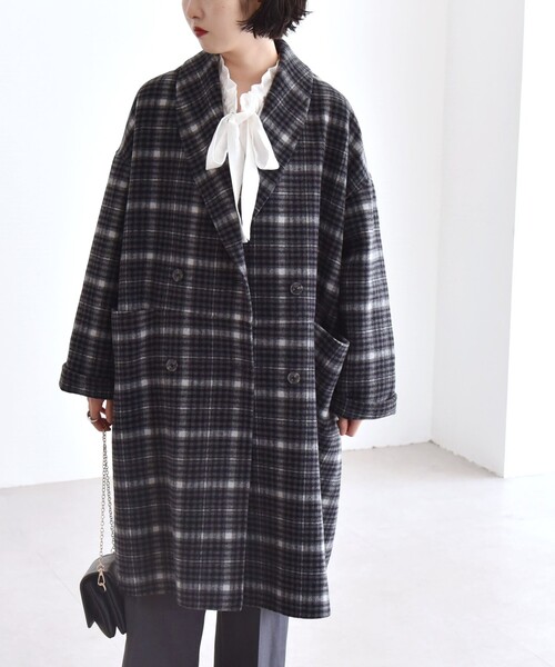 quaranciel コート アウター quaranciel: リバー ショール ミドル