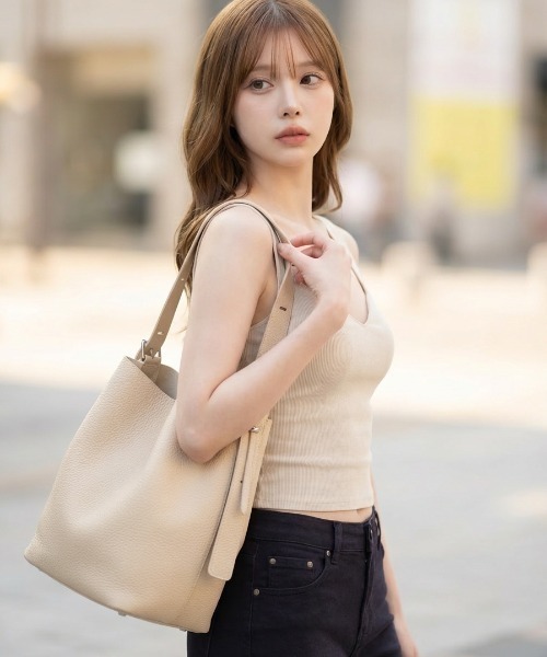 L LABEL（エルラベル） ショルダーバッグ バッグ ポーチ付2WAYバケット