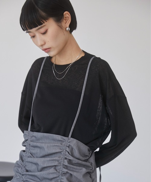 ANGIE tシャツ スラブ シアートップス レディース : ZOZOTOWN Yahoo!店