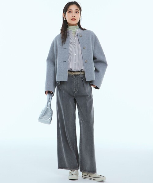 ノーカラーコート コート ウールリバー レディース : ZOZOTOWN Yahoo