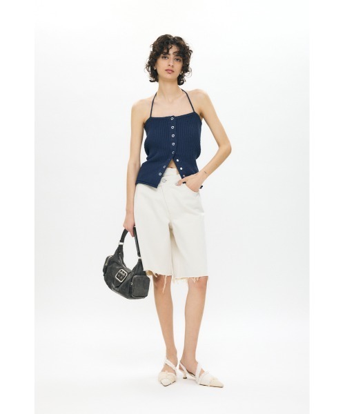 MOUSSY（マウジー） キャミソール FRONT BUTTON KNIT キャミソール