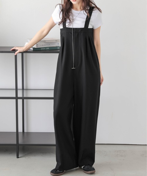 Lajour サロペット オーバーオール 「日本製」タックデザイン