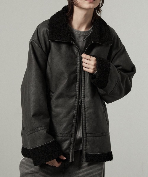 ムートンジャケット ムートンコート 「Alfred Alex」ヴィンテージ加工