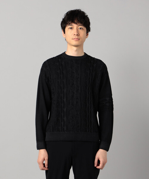 β MEN（ベータ・メン） セーター ニット COOGI（クージー）柄 クルー