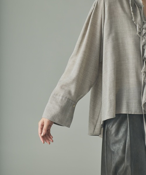 Curensology（カレンソロジー） ブラウス シャツ /ウールMIXビエラ