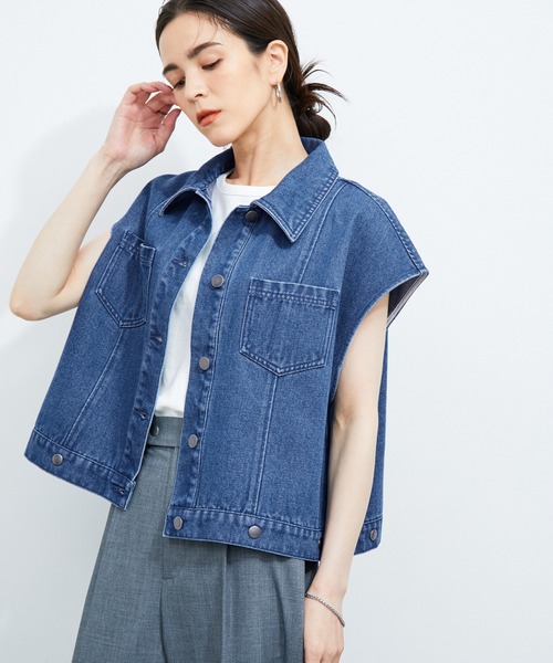 LE CERCLE par rope' ベスト ジレ 「セットアップ対応」デニムベスト