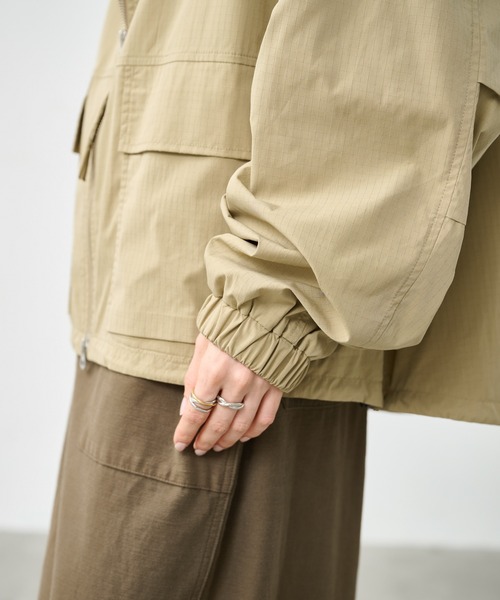 kha:ki（カーキ） ミリタリージャケット モッズコート スタンドカラー