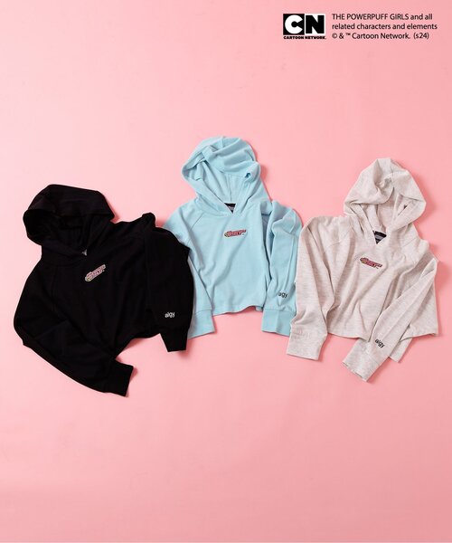 algy（アルジー） パーカー 「パワーパフ ガールズコラボ」ラグ