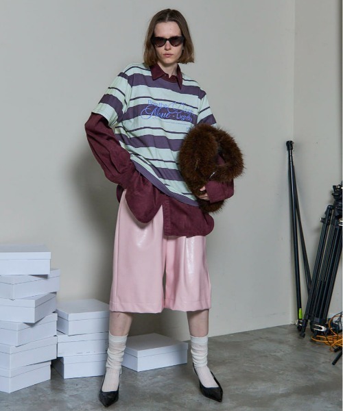 MAISON SPECIAL（メゾンスペシャル） パンツ Leather Shorts/レザー