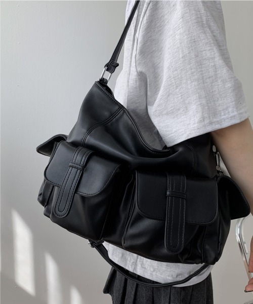 FREE STYLISTS ショルダーバッグ バッグ Y2K ベルトフラップポケット