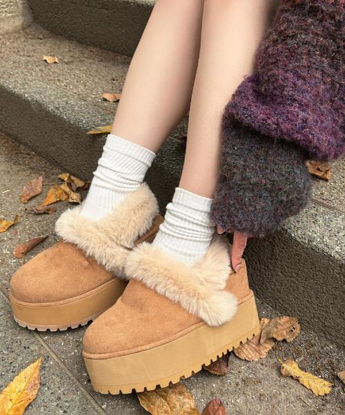 ESPERANZA（エスペランサ） ブーツ SNSで話題！厚底2WAYフェイク