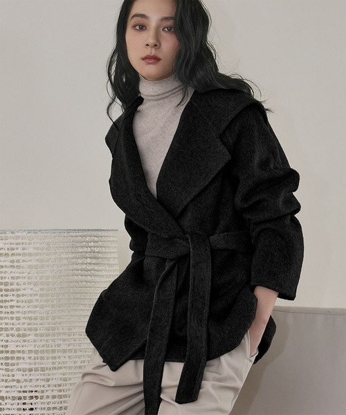 ELFRANK ピーコート pコート 「ウール70％」セーラーカラー ウール