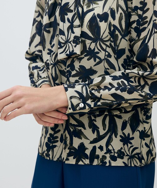 TOMORROWLAND collection ブラウス シャツ ホヤリーフプリント