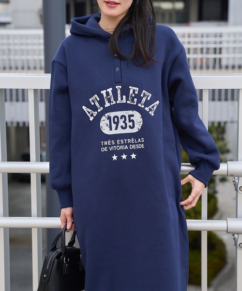 ATHLETA（アスレタ） ワンピース 「 」裏起毛スウェットフーディ