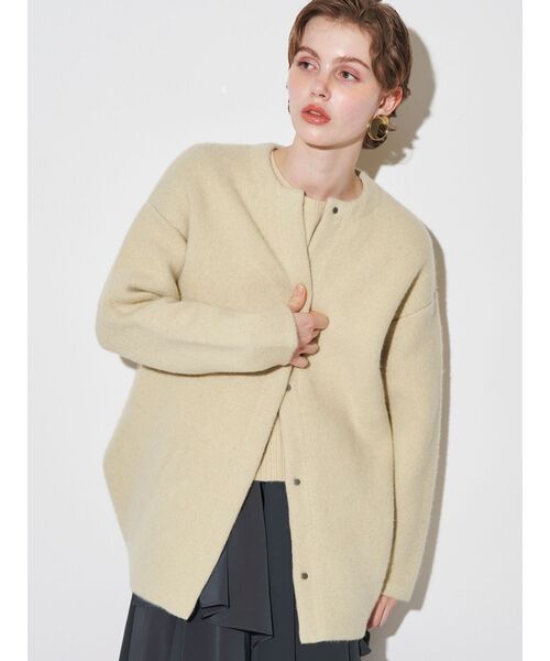 ELENDEEK（エレンディーク） カーディガン CNラクーンミックスダブル