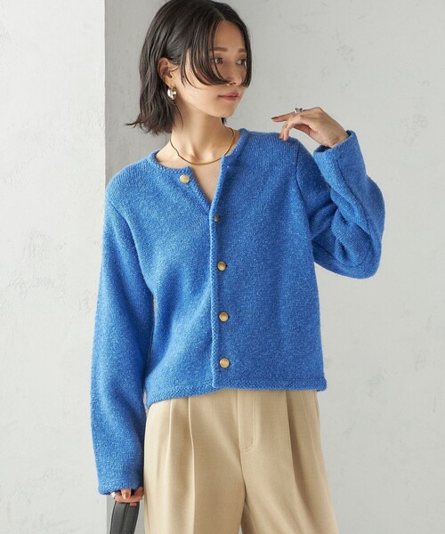 SHIPS（シップス） カーディガン 「手洗い可能」ミックス ヤーン