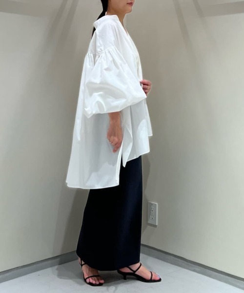 LE PHIL（ル フィル） ブラウス シャツ タイプライターギャザー