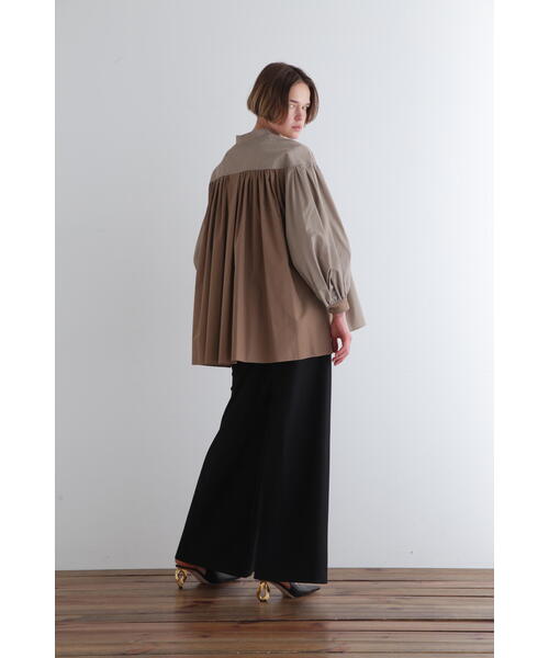 LE PHIL（ル フィル） ブラウス シャツ タイプライターギャザーバイ