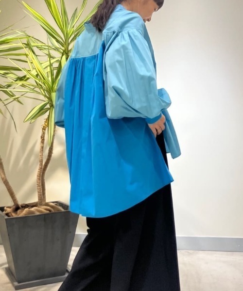 LE PHIL（ル フィル） ブラウス シャツ タイプライターギャザーバイ