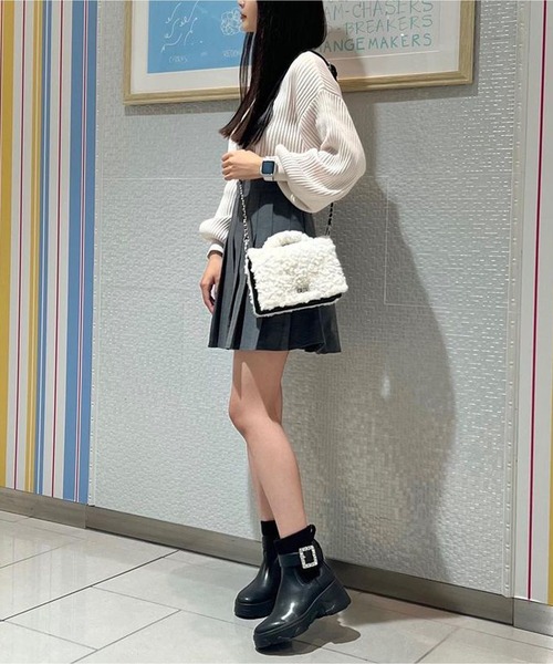 diana（プラスダイアナ） ブーツ 「撥水加工」クリスタルバックル