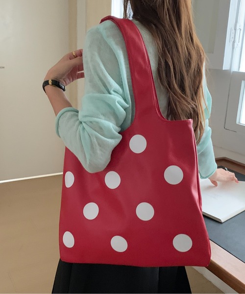 FINEnough ショルダーバッグ バッグ ドット柄トートバッグ レディース