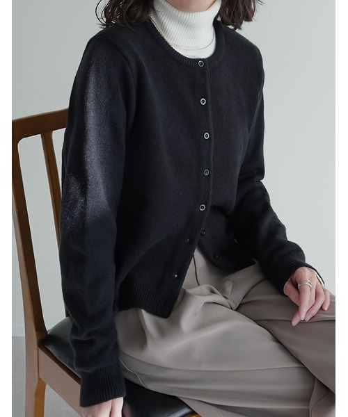 Re:EDIT（リエディ） カーディガン 「2025AW COLLECTION」配色アルパカ