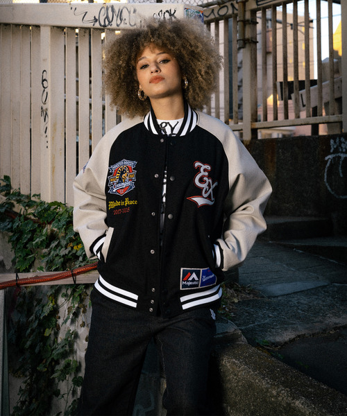 EXAMPLE（エグザンプル） スタジャン MAJESTIC x EXAMPLE VARSITY