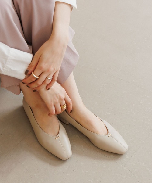 HIMIKO パンプス 「HIMIKO」「ZOZOTOWN限定デザイン」「本革」ゴールド