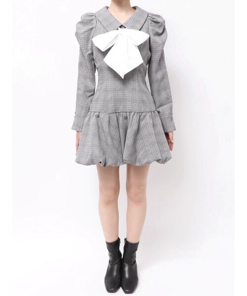 dazzlin（ダズリン） ワンピース バルーンチェックミニワンピース