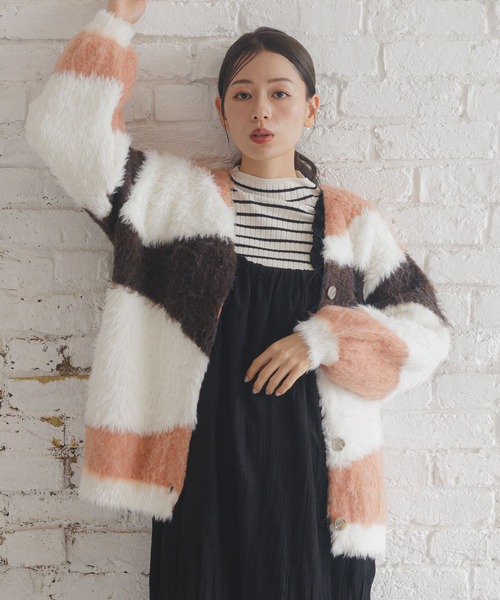 LAKOLE（ラコレ） カーディガン インターシャ配色カーディガン