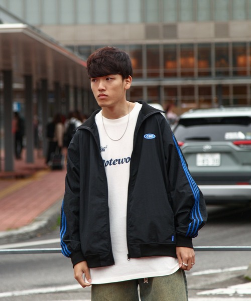 CHIKABA（チカバ） ナイロンジャケット 「CHIKABA SAUNA CLUB」 サイド