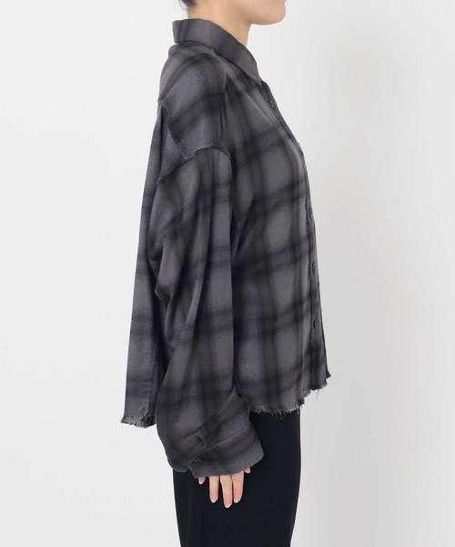 AP STUDIO ブラウス シャツ クロップドチェックシャツ レディース