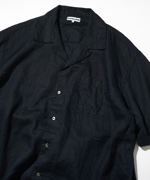 CAHLUMN（カウラム） シャツ Belgium Linen Open Collar Shirt 1.1