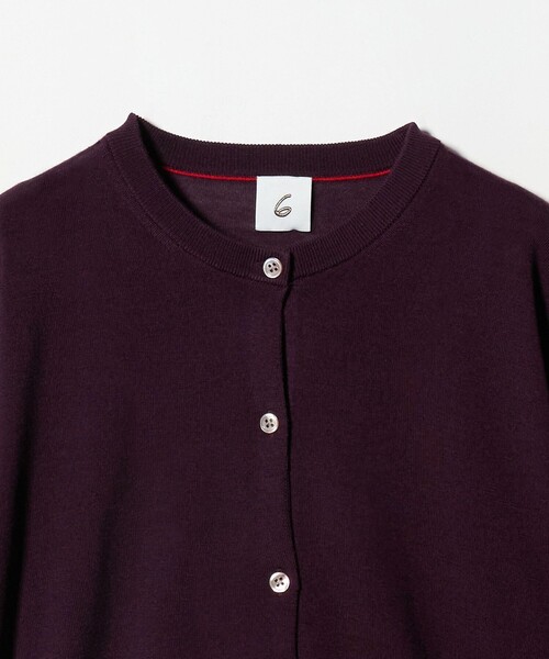 6 カーディガン 「6(ROKU)」ウール クロップド カーディガン