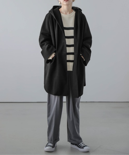 ポンチョ フード付きポンチョコート レディース : ZOZOTOWN Yahoo!店