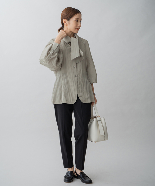 IENA（イエナ） ブラウス シャツ ＆NAVY 2way ボウタイ ブラウス