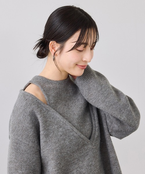 VIS（ビス） ニット セーター 「WEB限定」アンサンブル風Vネックニット