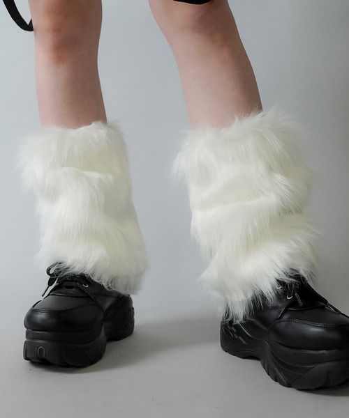 SPINNS（スピンズ） レッグウォーマー ファーレッグカバー レディース