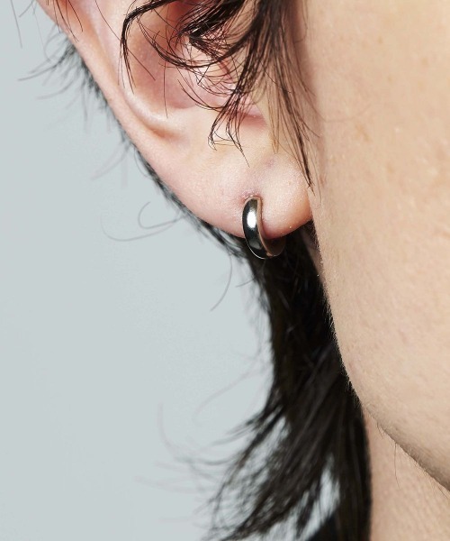 4℃ HOMME+（ヨンドシーオムプラス） ピアス シルバー フープ ピアス