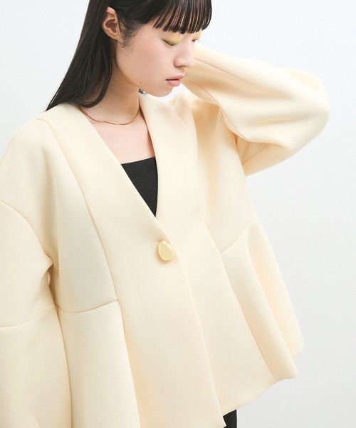 ADAM ET ROPE'（アダムエロペ） カーディガン 「洗える」エッグ