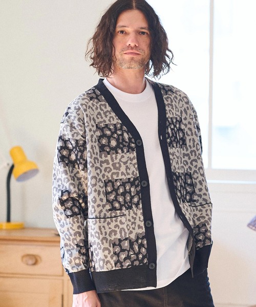 CAMBIO（カンビオ） カーディガン mcg3433- レオパード×チェック柄