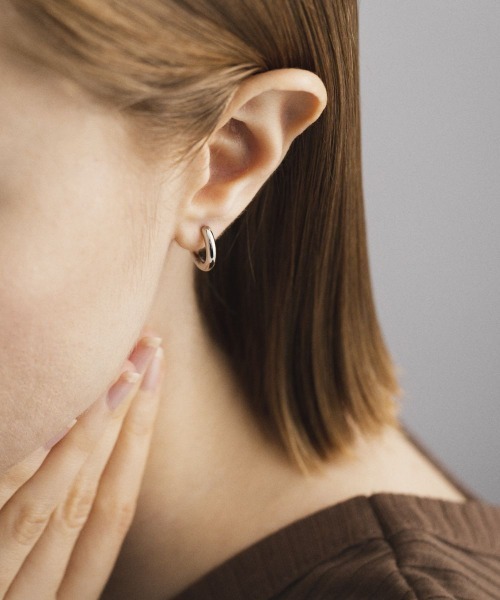 4℃ HOMME+（ヨンドシーオムプラス） ピアス シルバー フープ ピアス