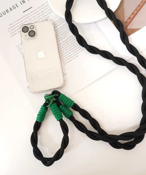 ammy. / エイミードット 」 編み込み パラコード スマホショルダー