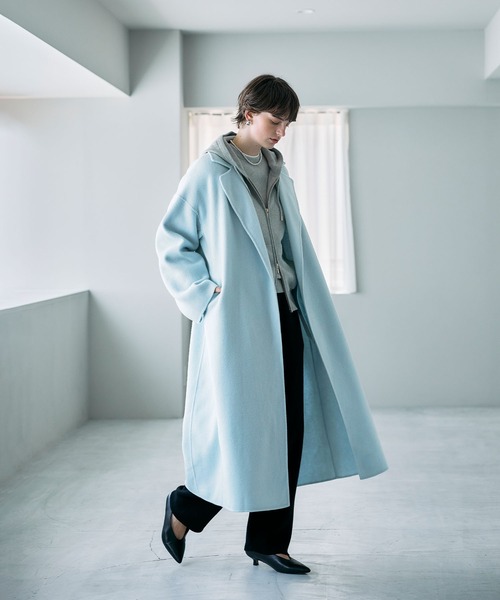 N.O.R.C コート アウター ウールメルトンロングリバーコート